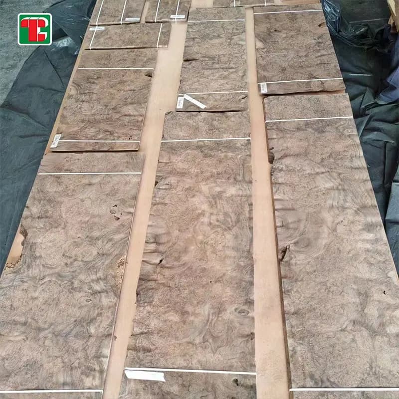 Black Walnut Burl Natural Wood Veneer Sheets for furniture, doors and decorative panels 2