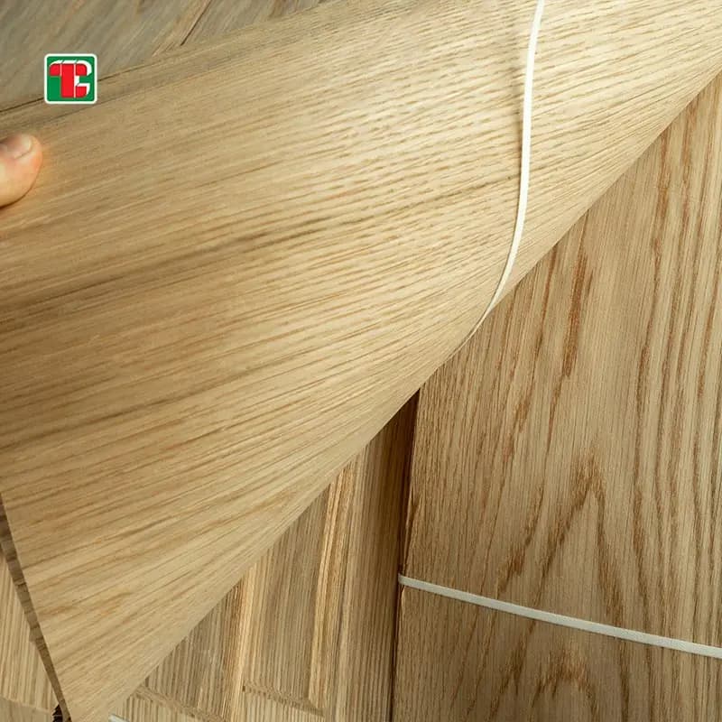 Crown Cut Red Oak Natural Wood Veneer Sheets for furniture, doors and decorative panels 3