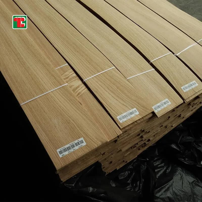 Crown Cut White Oak Natural Wood Veneer Sheets for furniture, doors and decorative panels 2