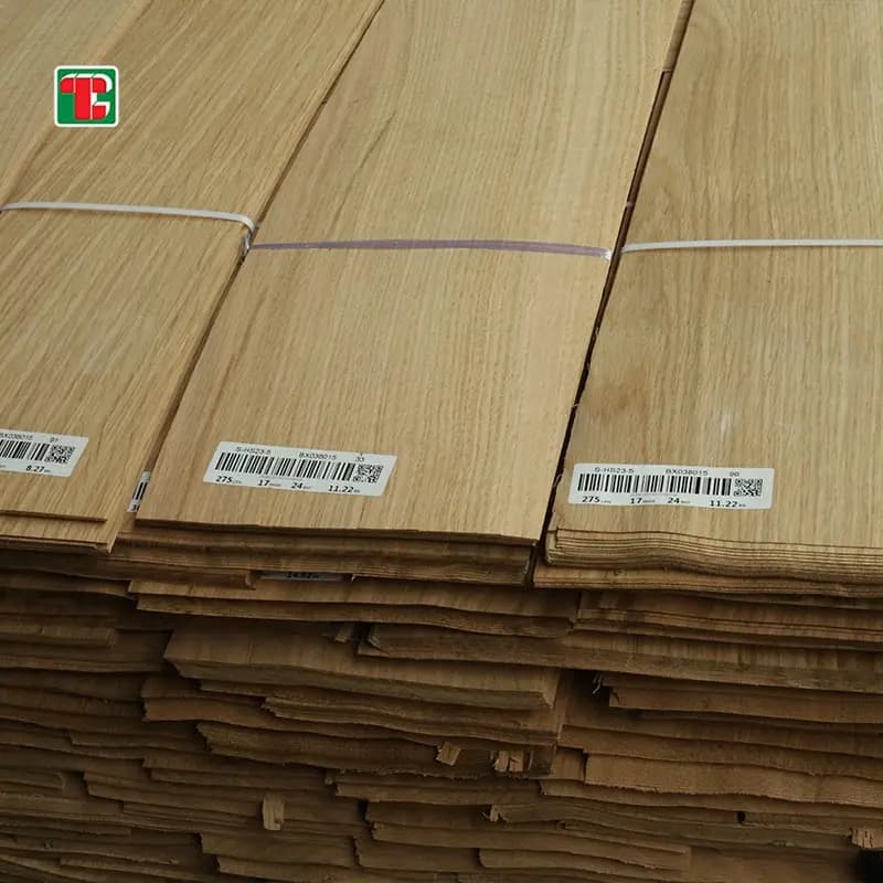 Crown Cut White Oak Natural Wood Veneer Sheets for furniture, doors and decorative panels 4
