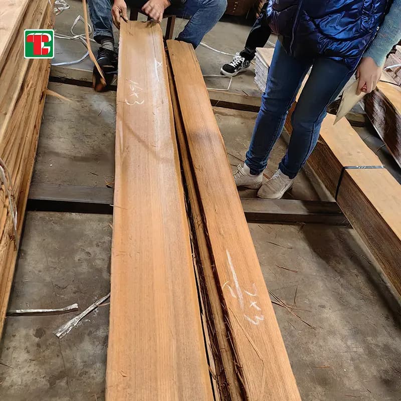 Natural Burma Teak Wood Veneer Sheets for furniture, doors and decorative panels 4