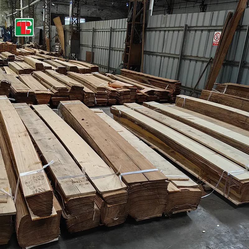 Natural Burma Teak Wood Veneer Sheets for furniture, doors and decorative panels 5