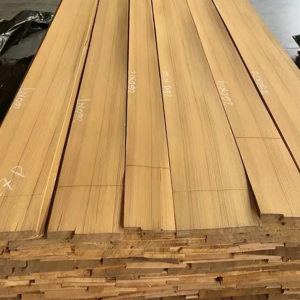 Quarter Cut Golden Burma Teak Natural Wood Veneer for furniture, doors and decorative panels 3