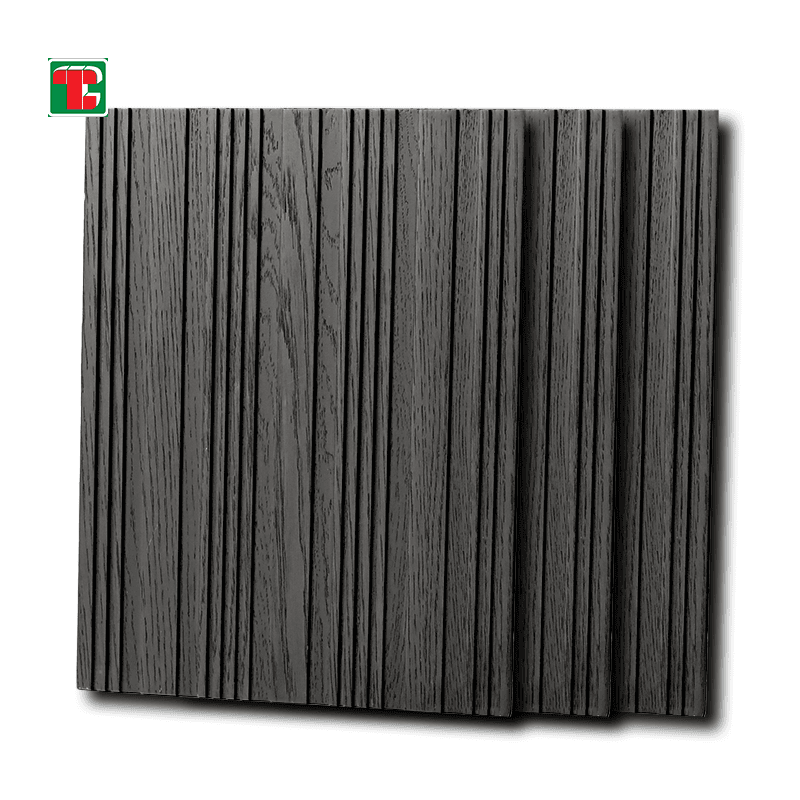 Black Deep Vertical Groove 3D wood wall panel decorative wood panel