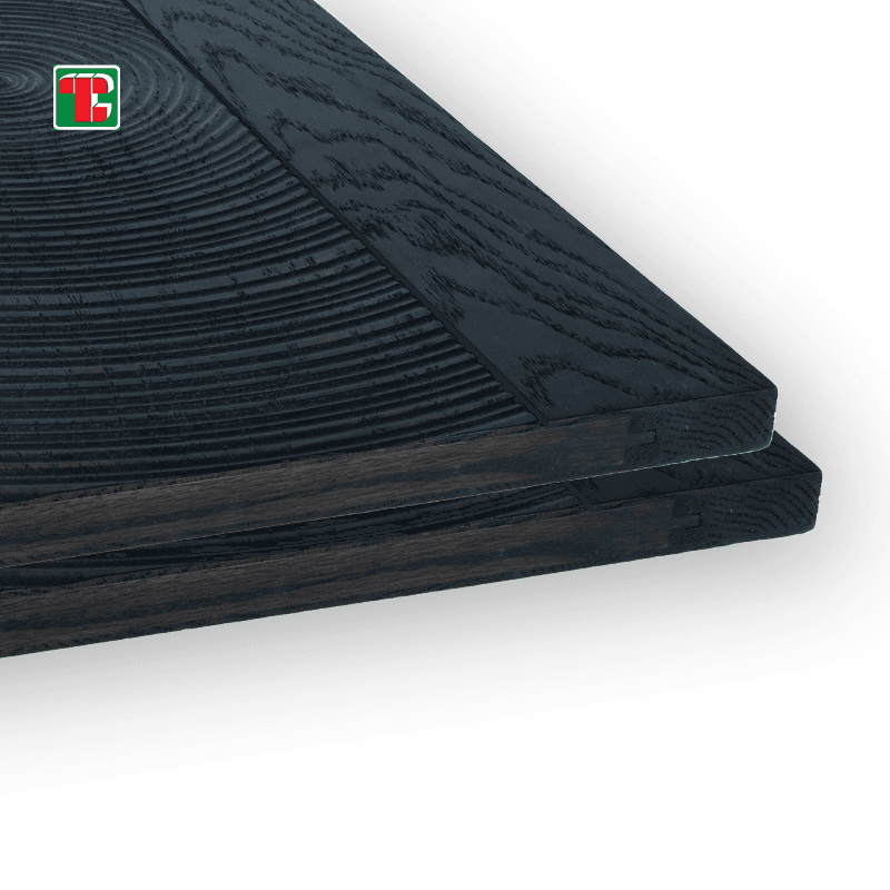 Black Fine Wave Texture 3D wood wall panel decorative wood panel