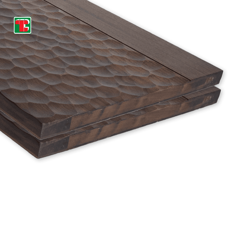 Concave Scale Texture 3D wood wall panel decorative wood panel