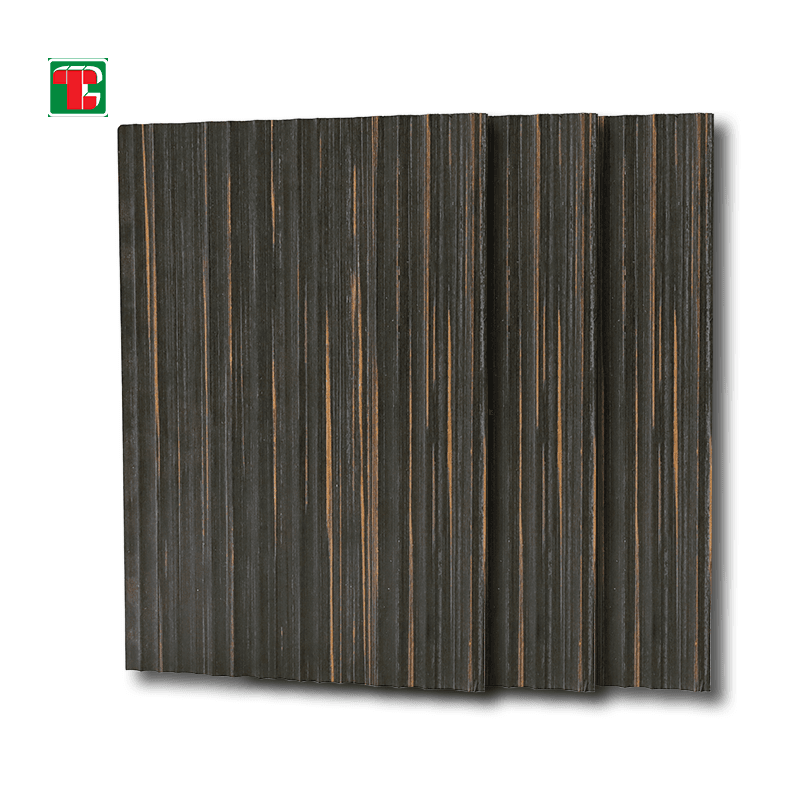 Dark Smoked Fluted Texture 3D wood wall panel decorative wood panel