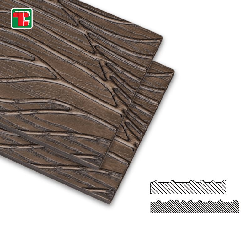 Flowing Line Carving 3D wood wall panel decorative wood panel