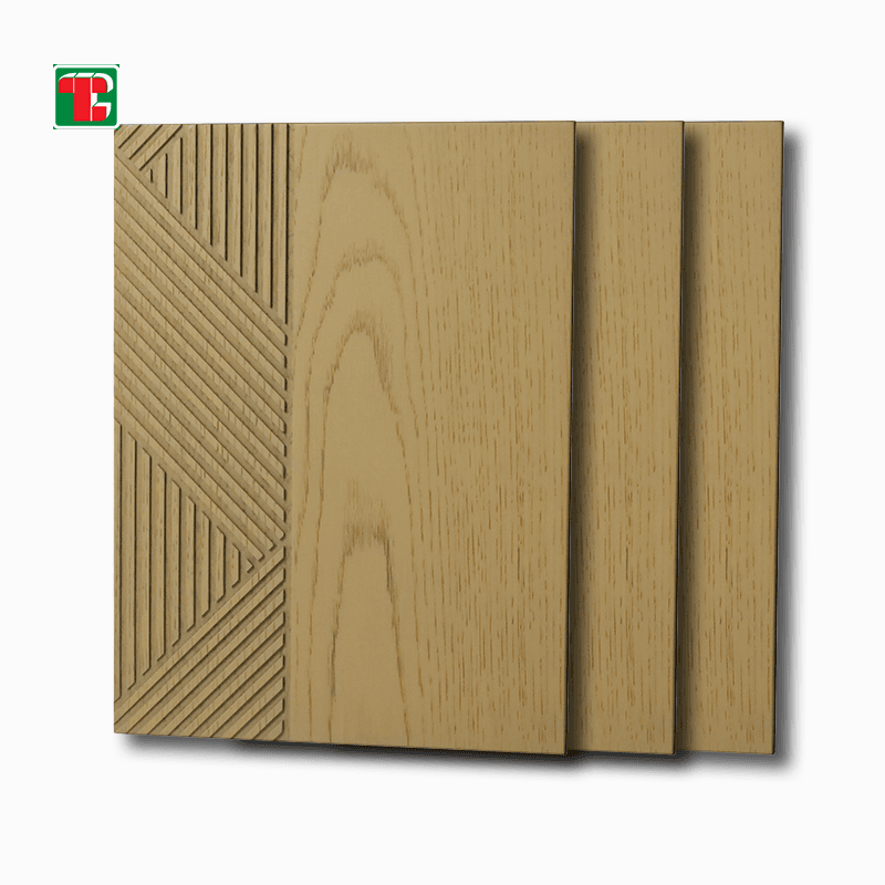 Geometric Line Groove 3D wood wall panel decorative wood panel