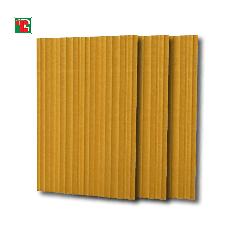 Golden Fluted Wood Slat 3D wood wall panel decorative wood panel