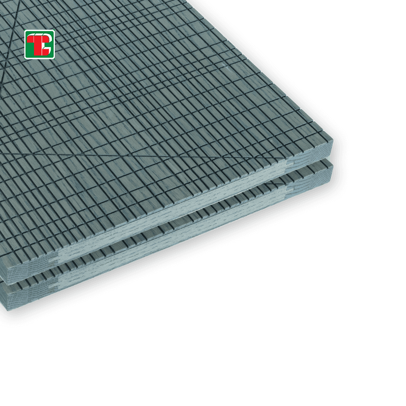 Grey Geometric Grid 3D wood wall panel decorative wood panel