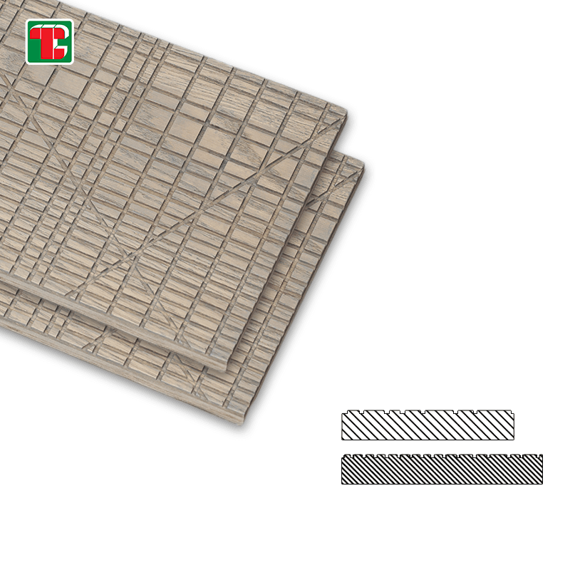 Light Geometric Groove 3D wood wall panel decorative wood panel