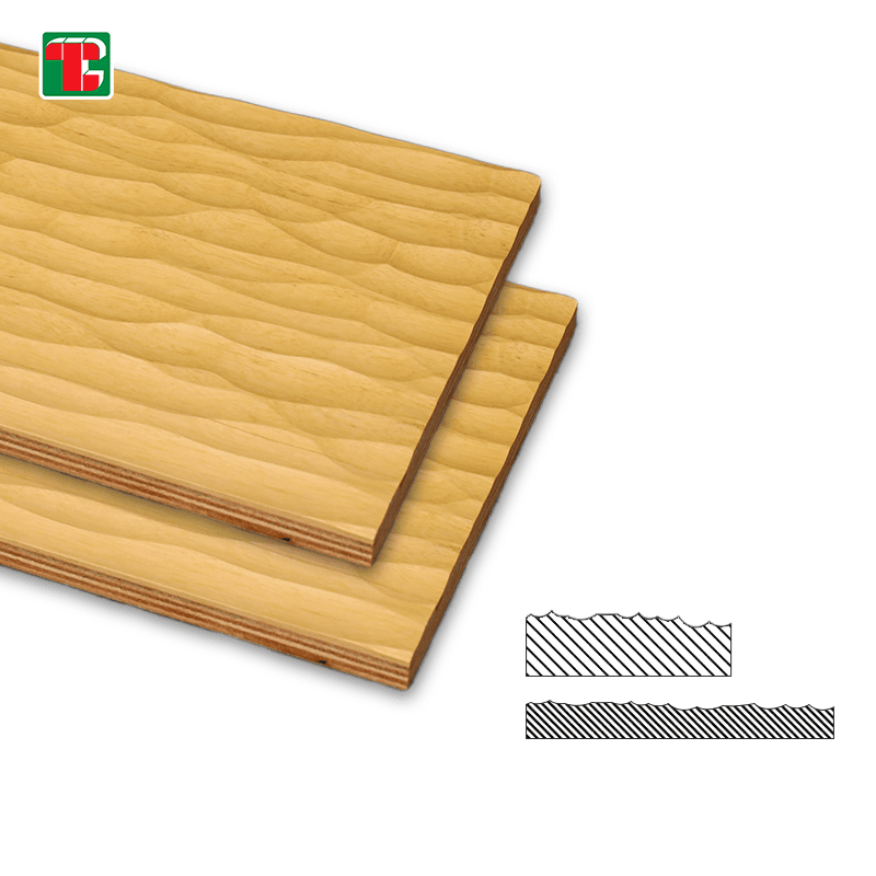 Natural Wave Texture 3D wood wall panel decorative wood panel