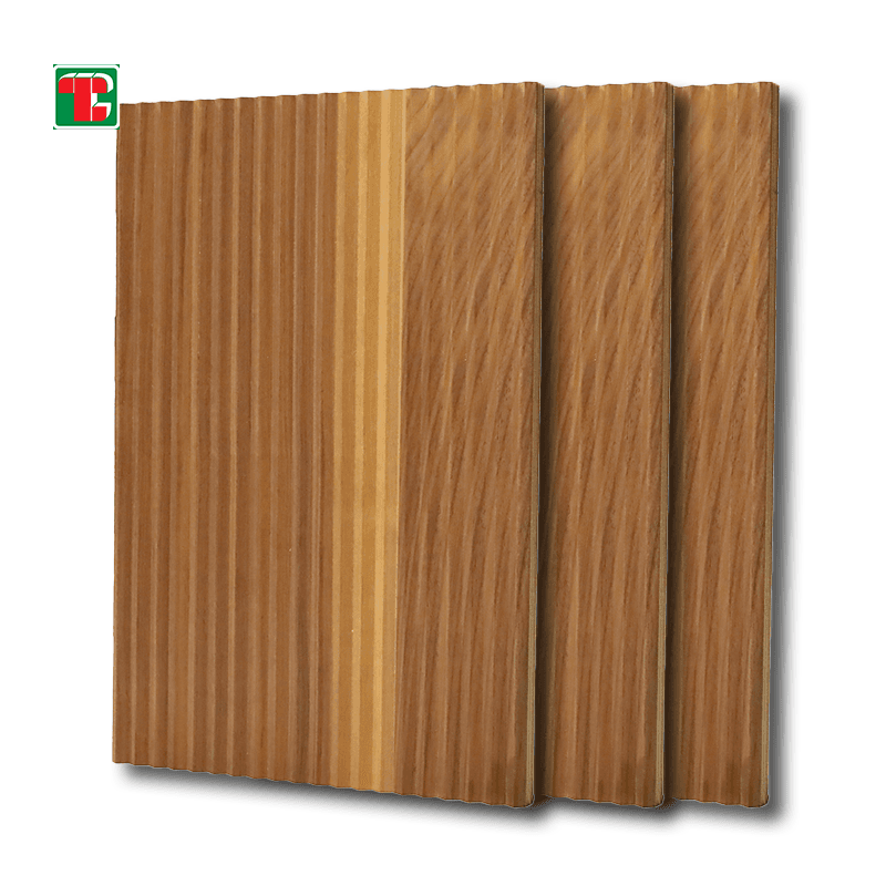 Teak Warm Vertical Slat 3D wood wall panel decorative wood panel
