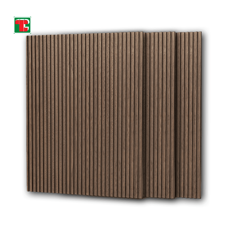 Walnut Linear Groove 3D wood wall panel decorative wood panel