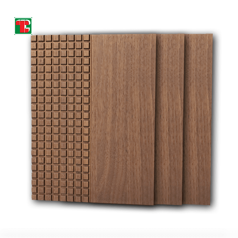 Walnut Mixed Groove 3D wood wall panel decorative wood panel