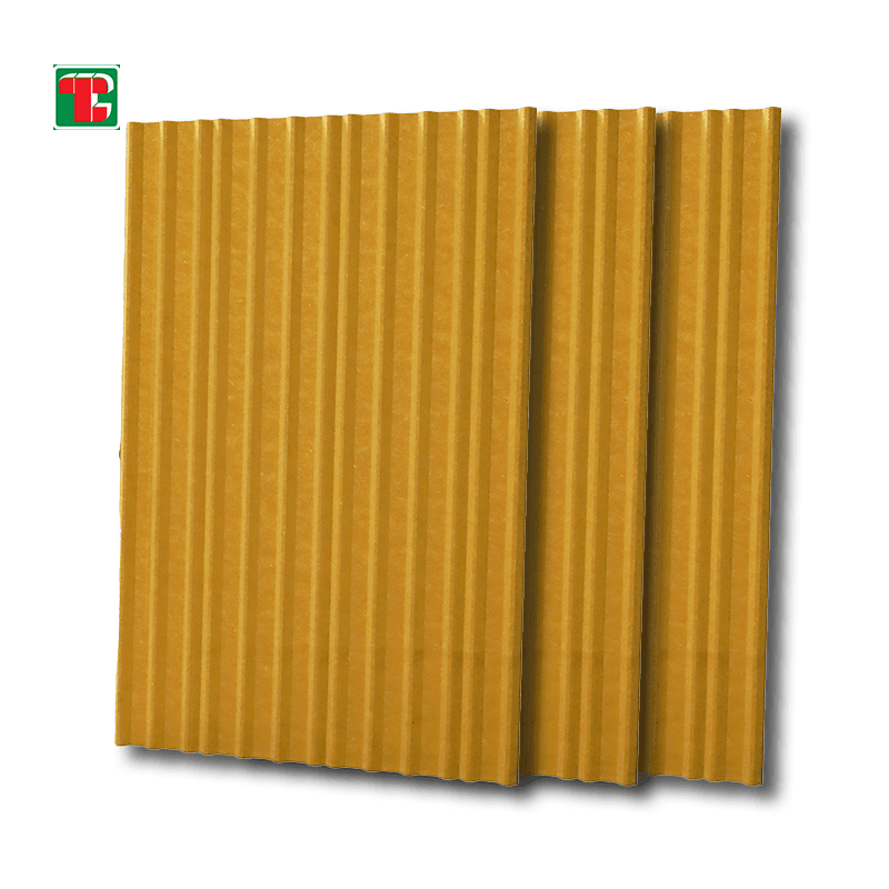 Yellow Oak Rounded Fluted 3D wood wall panel decorative wood panel