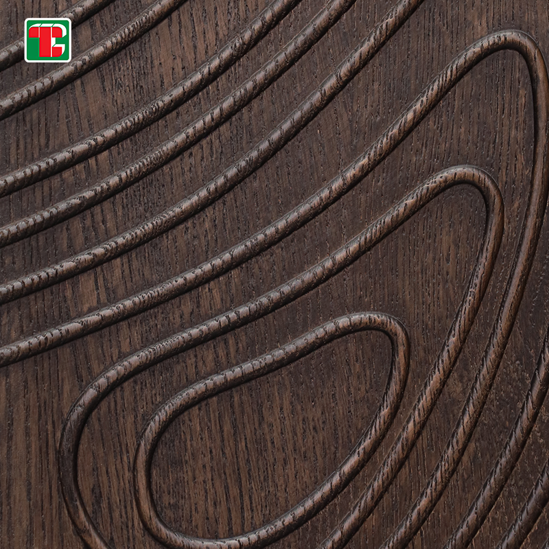 Artistic Swirl Carving 3D wood wall panel decorative wood panel 4