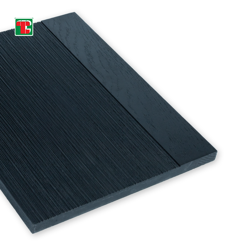 Black Brushed Linear Groove 3D wood wall panel decorative wood panel 2