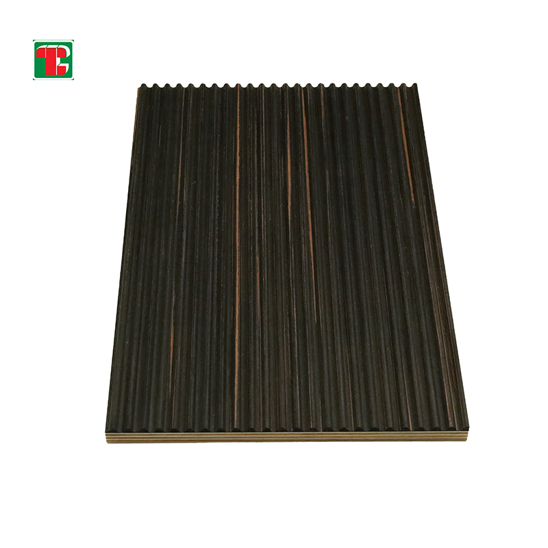Black Fine Fluted Slat 3D wood wall panel decorative wood panel 3