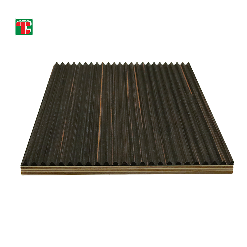 Black Fine Fluted Slat 3D wood wall panel decorative wood panel 4