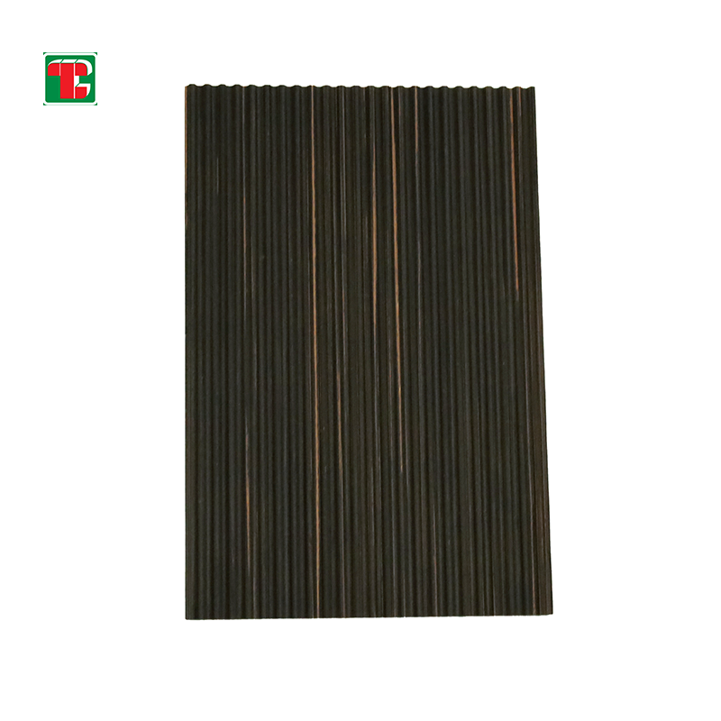 Black Fine Fluted Slat 3D wood wall panel decorative wood panel 6