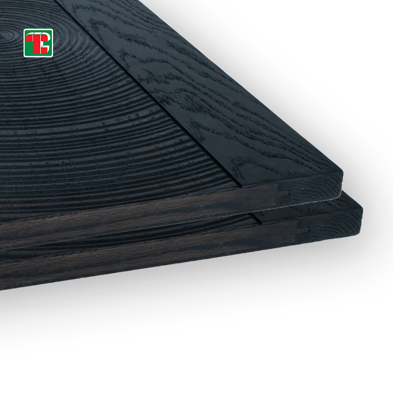Black Fine Wave Texture 3D wood wall panel decorative wood panel