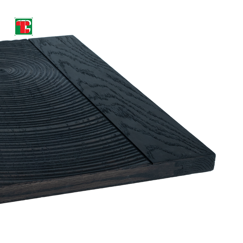 Black Fine Wave Texture 3D wood wall panel decorative wood panel 4