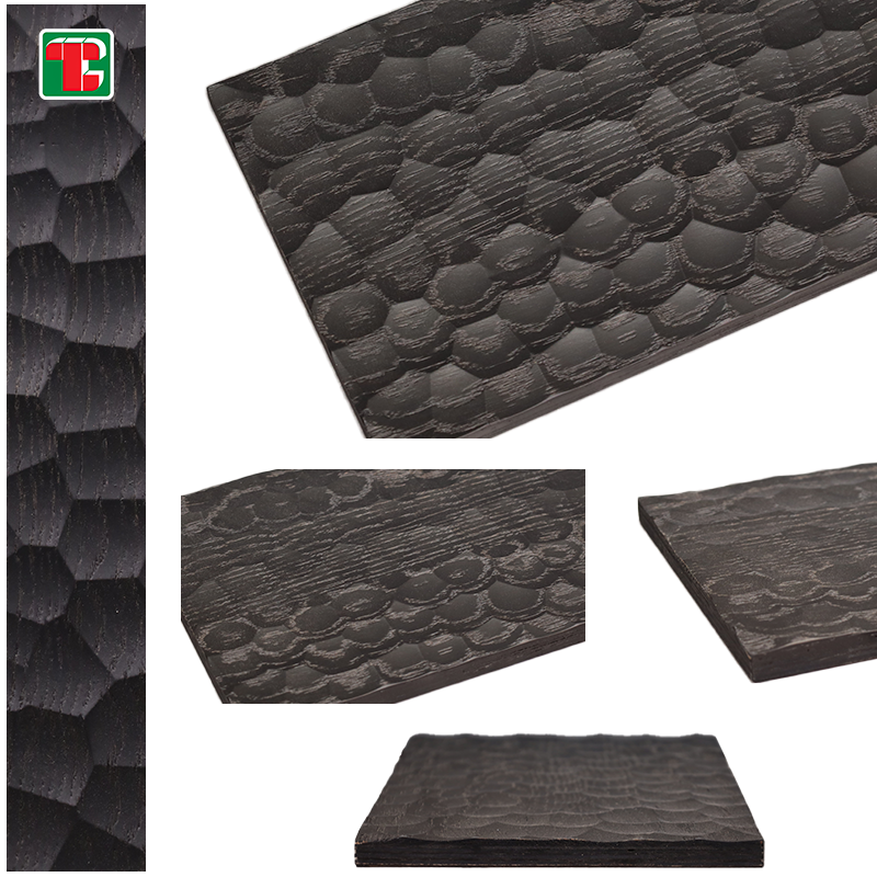 Black Hexagon Relief 3D wood wall panel decorative wood panel 5