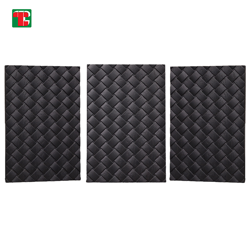 Black Quilted Diamond Texture 3D wood wall panel decorative wood panel 3