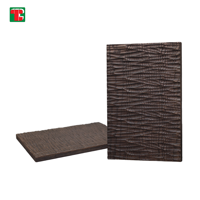 Carved Stripe Texture 3D wood wall panel decorative wood panel 2