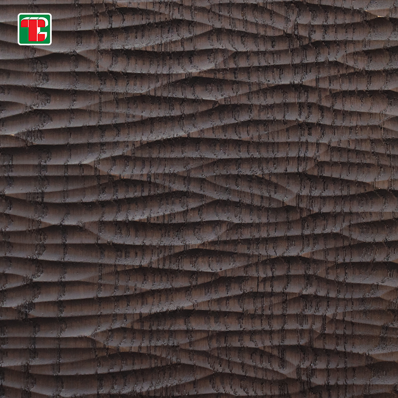 Carved Stripe Texture 3D wood wall panel decorative wood panel 4