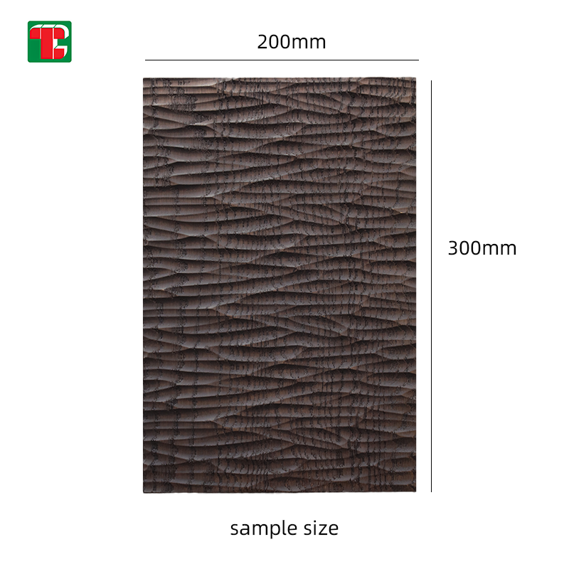 Carved Stripe Texture 3D wood wall panel decorative wood panel 6