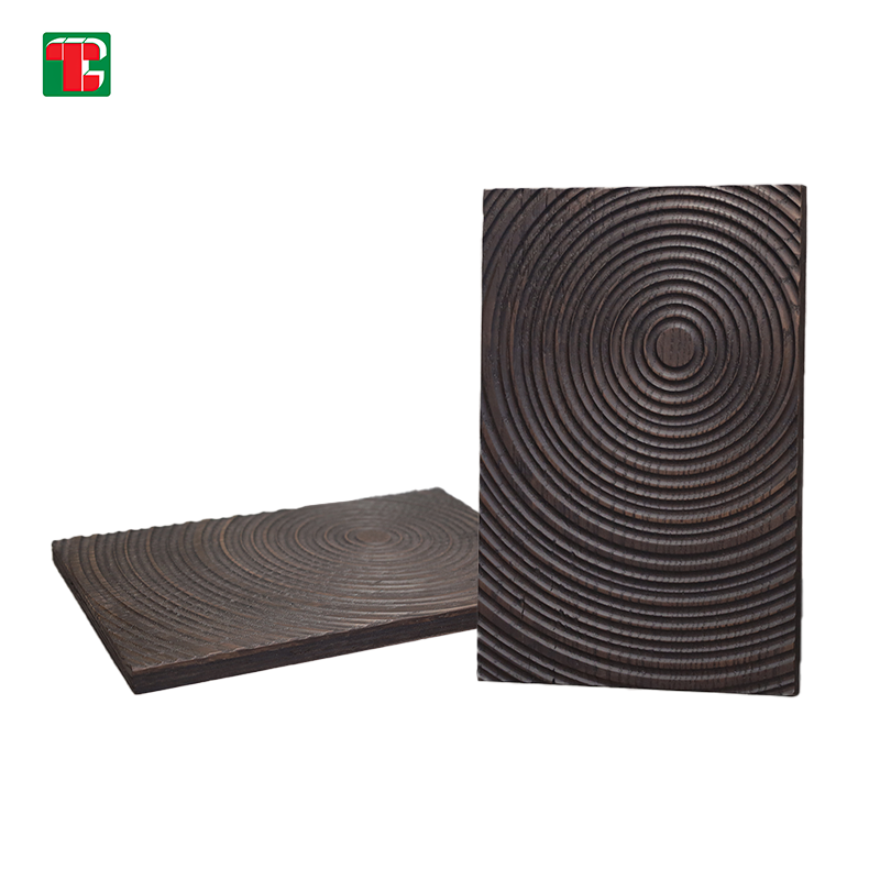 Circular Ripple Texture 3D wood wall panel decorative wood panel 2