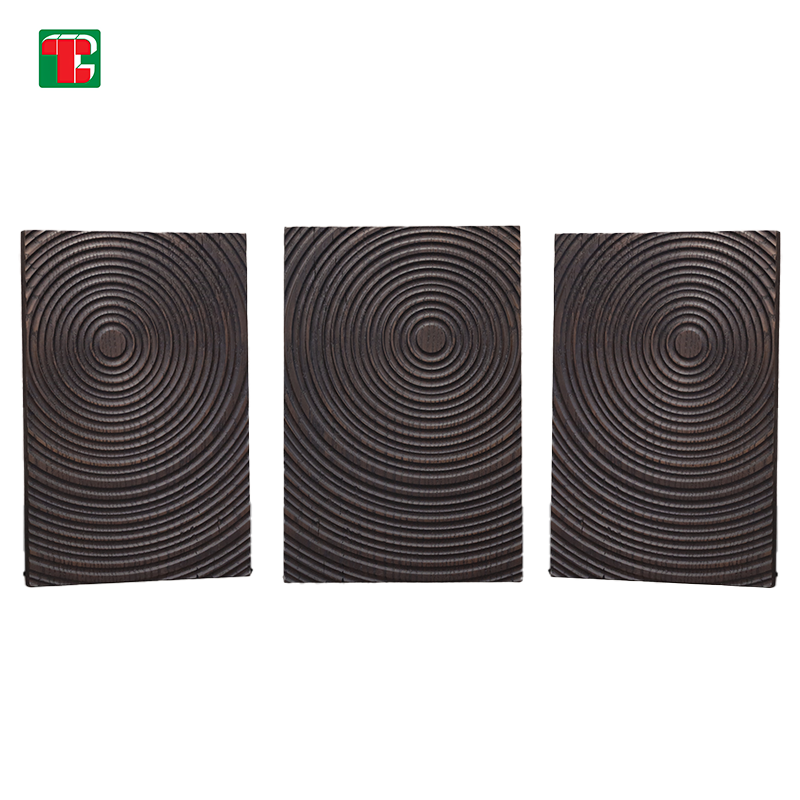 Circular Ripple Texture 3D wood wall panel decorative wood panel 3