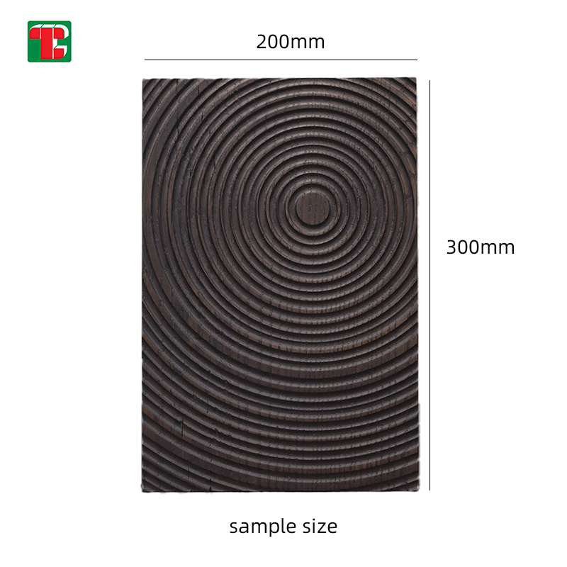 Circular Ripple Texture 3D wood wall panel decorative wood panel 6