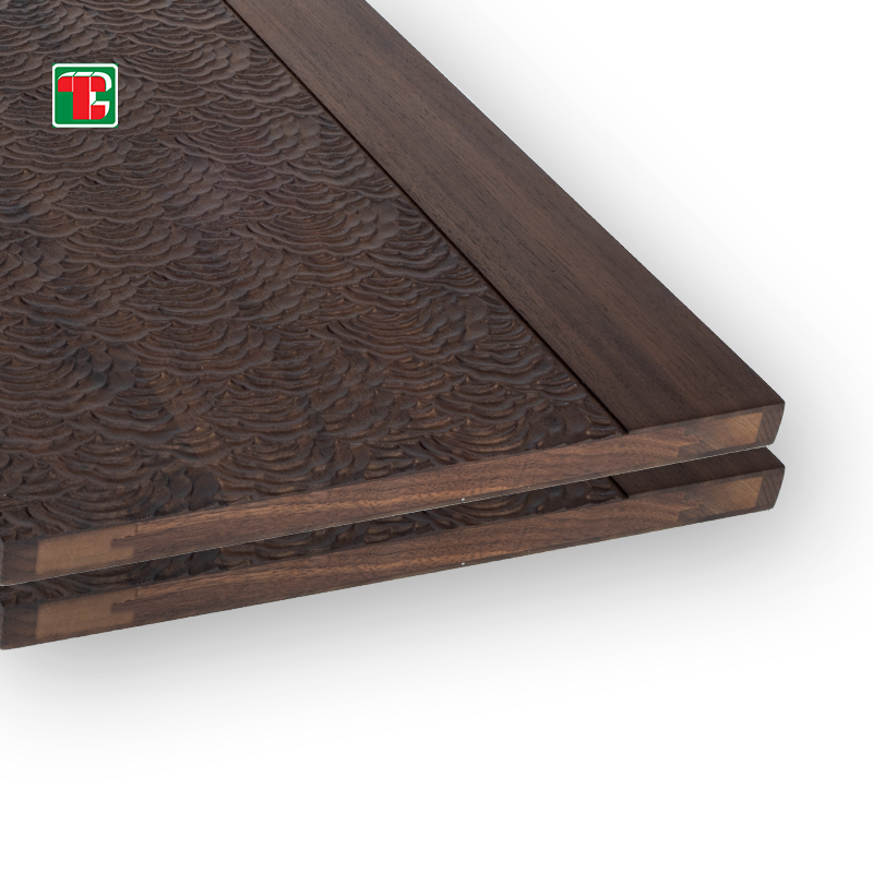 Dark Diamond Pattern 3D wood wall panel decorative wood panel