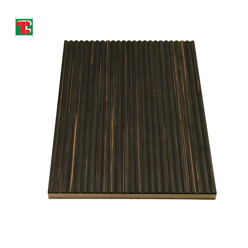 Dark Narrow Fluted Slat 3D wood wall panel decorative wood panel 3