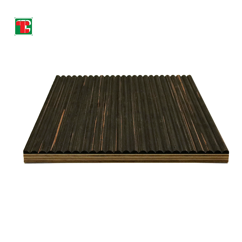 Dark Narrow Fluted Slat 3D wood wall panel decorative wood panel 4