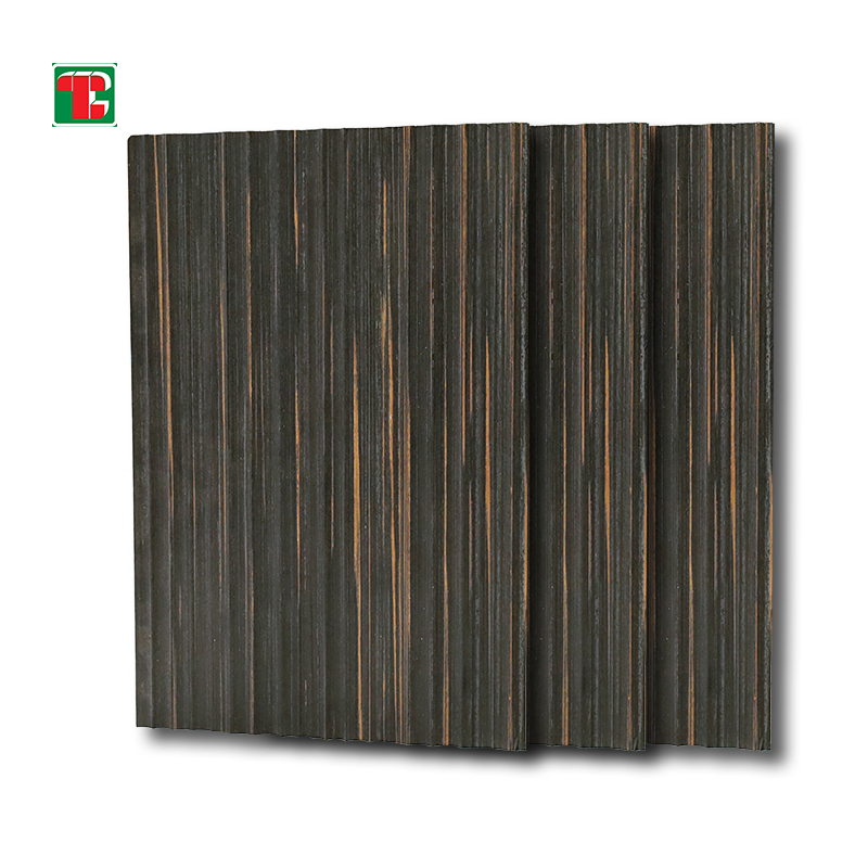 Dark Smoked Fluted Texture 3D wood wall panel decorative wood panel