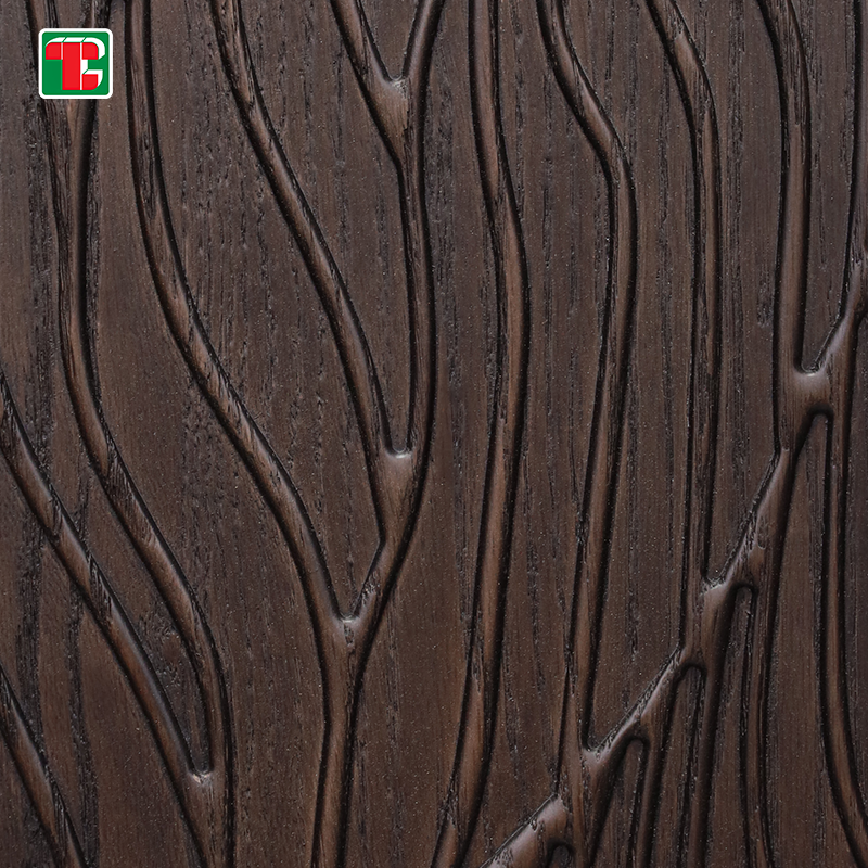 Flowing Line Carving 3D wood wall panel decorative wood panel 3