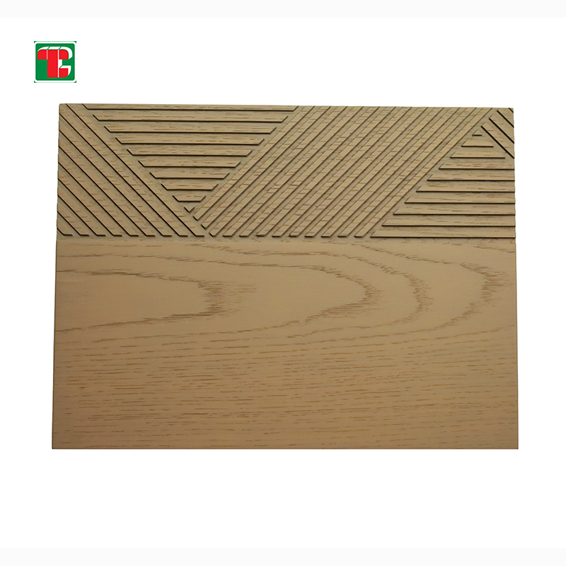 Geometric Line Groove 3D wood wall panel decorative wood panel 3