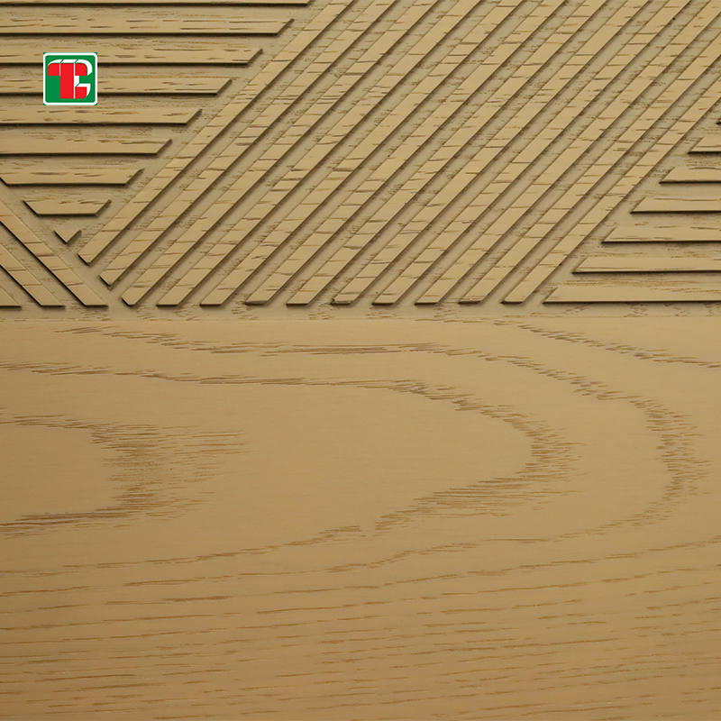 Geometric Line Groove 3D wood wall panel decorative wood panel 4