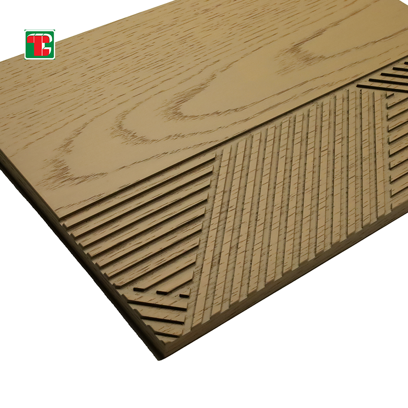 Geometric Line Groove 3D wood wall panel decorative wood panel 6