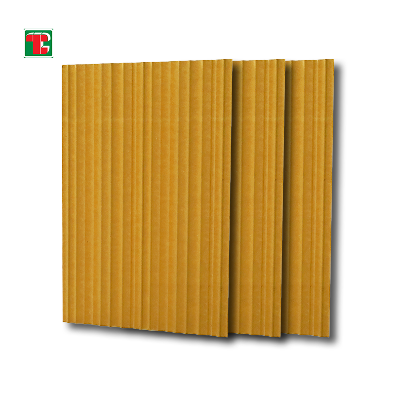 Golden Fluted Wood Slat 3D wood wall panel decorative wood panel