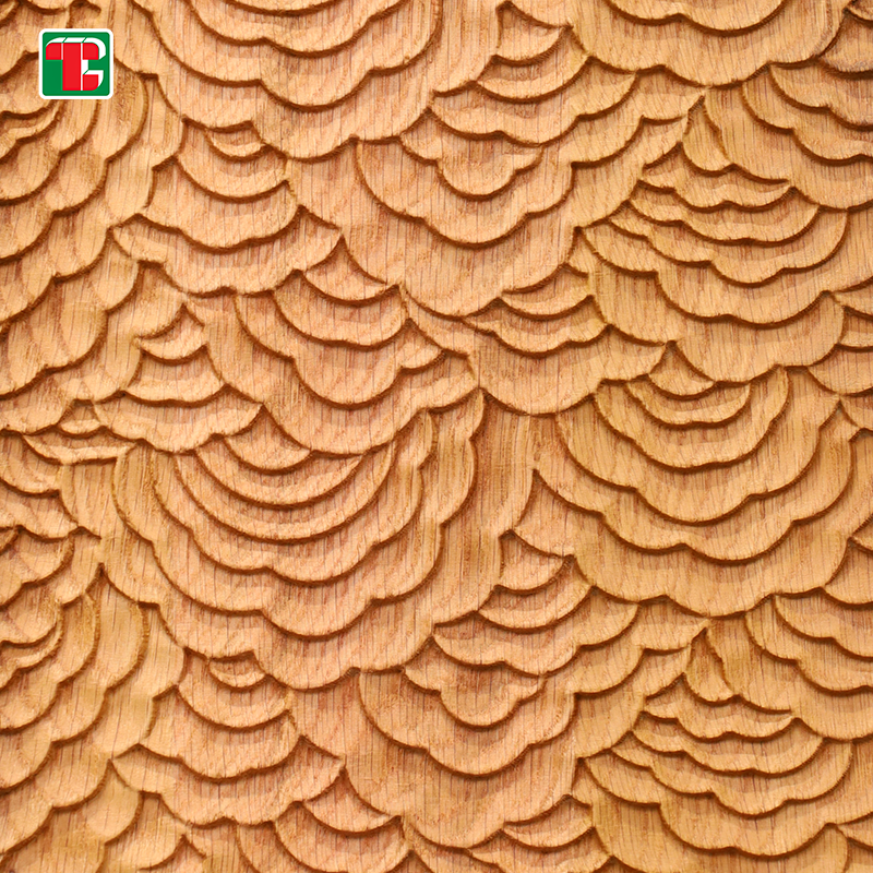 Golden Wave Pattern 3D wood wall panel decorative wood panel 4