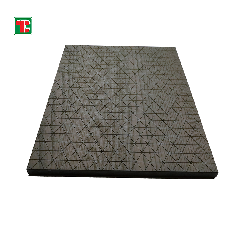 Grey Textured Grid Pattern 3D wood wall panel decorative wood panel 2
