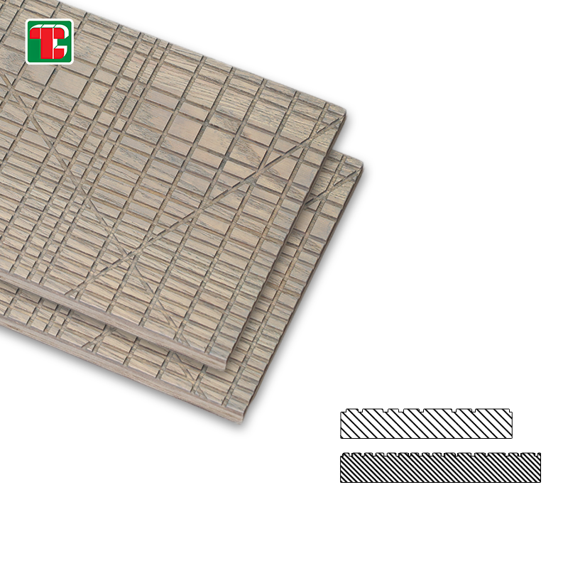 Light Geometric Groove 3D wood wall panel decorative wood panel