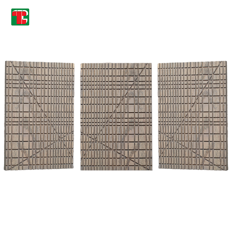 Light Geometric Groove 3D wood wall panel decorative wood panel 3