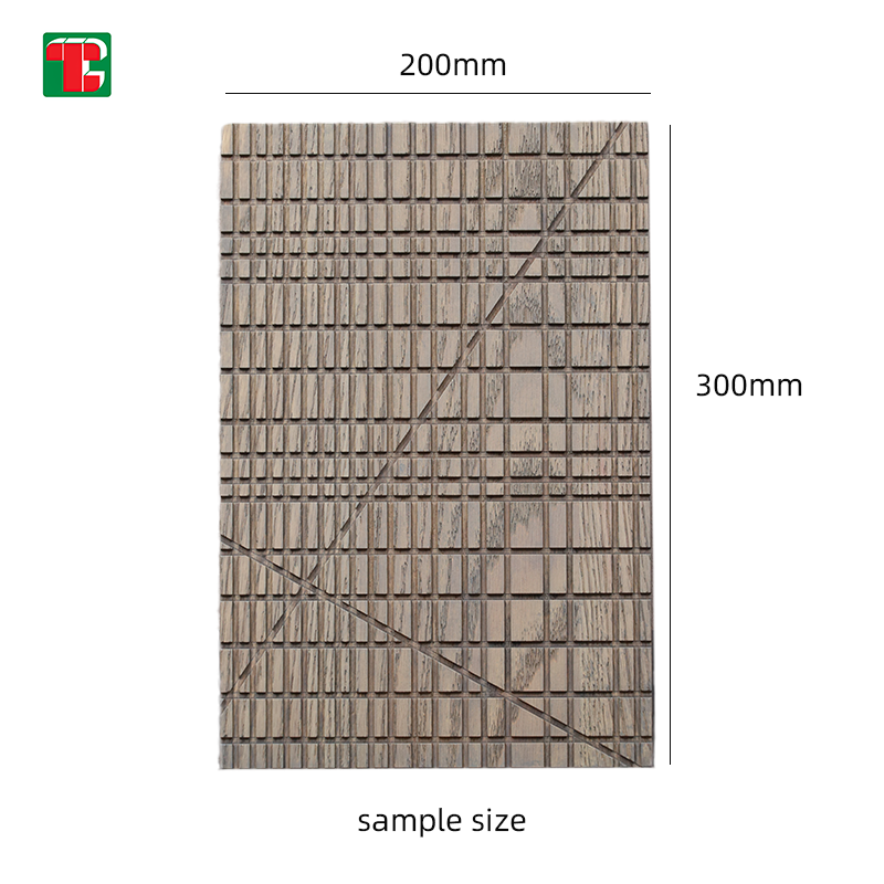 Light Geometric Groove 3D wood wall panel decorative wood panel 6